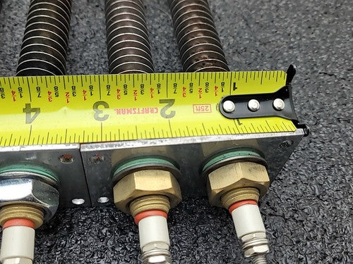 3x Industrial Tubular Finned U Type Air Heating Elements Ceramic Insulators 15"