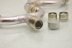 Lot 2 U-Shaped Piping Fixtures Compressed Helium Quick Connects Sealed SS P5400