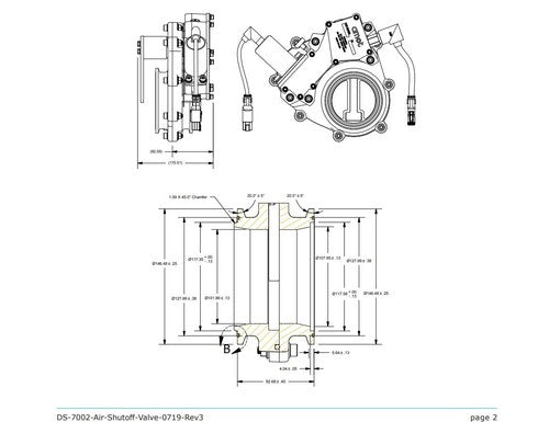 Amot RIGSAVER SGE Valve 7002472A-RZ0 4" 7002 Swing Gate Air Shut Off Valve QSK50