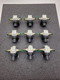 Lot of 9 SMC AR20-N02E-1Z Regulators w/ Mounting Brackets 0-30 PSI 1/4" Fittings