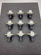 Lot of 9 SMC AR20-N02E-1Z Regulators w/ Mounting Brackets 0-30 PSI 1/4" Fittings