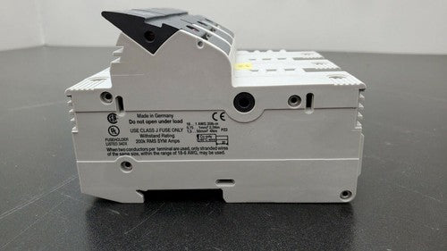 wohner AJC 30 30A 600V Class J Fuse Only 31 934 3-Pole Fuse Holder DIN Rail