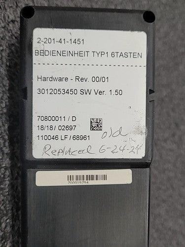 Homag 2-201-41-1451 Bedieneinheit Typ1 Control Panel Pendant Operator Unit EMO
