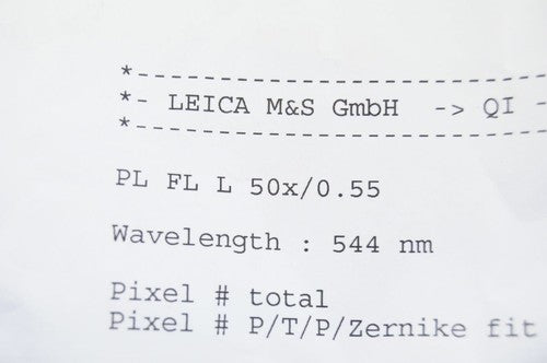 Leica PL FL L 50x/0.55 Microscope Objective Lens