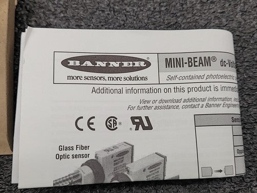 Banner SM312CV2 Mini-Beam Photoelectric Sensor Convergent Red Light Beam 26159
