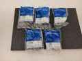 Lot of 5 Flat Silver Cable RJ45 to RJ45 Straight Pinned for Data Systems