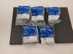 Lot of 5 Flat Silver Cable RJ45 to RJ45 Straight Pinned for Data Systems