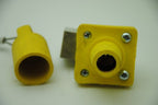 Leviton Single-Pole Female Receptacle, Yellow, 5/8" ID