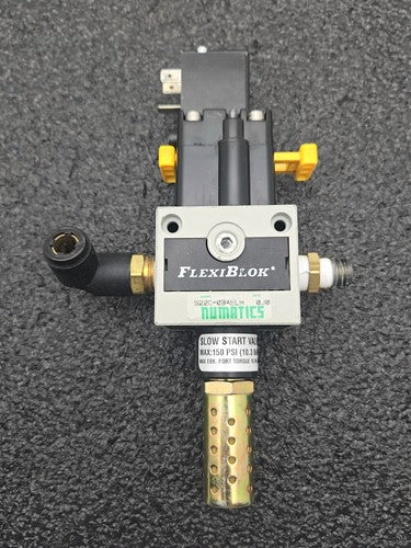 Numatics FlexiBlok S22C-CB4LM Pneumatic Valve 110V AC Slow Start Assembly