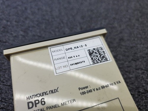 Hanyoung NUX DP6 Digital Panel Meter DP6_NA10-5 100-120VAC 50-60Hz 500VAC Range