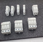 Lot of 8 ETI Fuse Holder EFD 10 1p 10 x 38 002540001 DIN Rail 3, 2 and 1 Unit