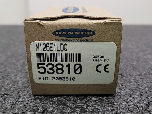 Banner Engineering M126E1LDQ 53810 M12 Class 1 Laser Emitter Source 53810