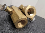Pneu-Trol Deltrol F-35B Brass Flow Control Needle Valve Fluid Regulator Lot of 2