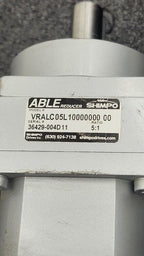Shimpo Nidec Able Reducer VRALC05L 5:1 Ratio w/ Adapter 16mm Output 19mm Input