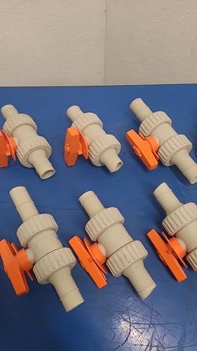 Stubbe FA15-05518 DN25 1" Plastic Ball Valve PP PTFE EPDM Adjustable Handle