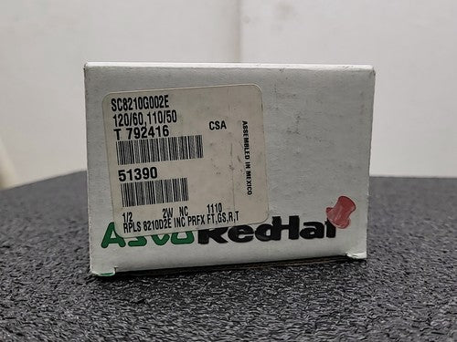 ASCO RedHat SC8210G002E Solenoid Valve 1/2" NPT Brass Coil 120VAC 302273-E