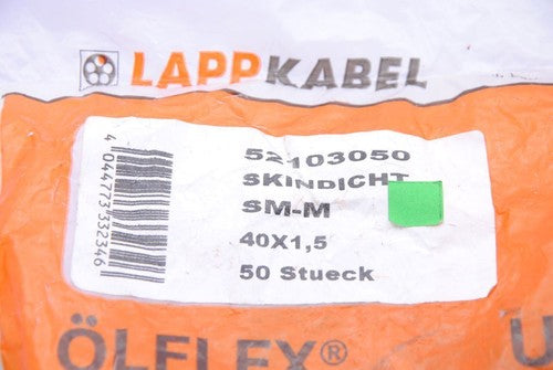 LappKabel 52103050 SKINDICHT® SM-M Lock Nuts 40x1,5 -Lot of 120- NEW