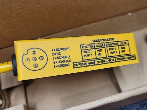 Turck VB VB 40-P7X5-5 Multi Box Junction Cable Cordset U7008 M12 Sensor 4 Port