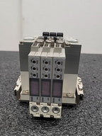 SMC ZZQ-ZB2B Vacuum Ejector Manifold with 3x ZQ Series Modules Rail Mount
