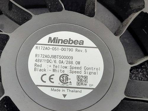 Lot of - 6  Minebea  R172A0-051-D0790 DC48V 6A 288.0W   4-wire cooling fans.