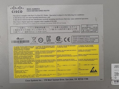 Cisco ASR 1002-X Aggregation Services Router SPA Module Rack Mount Chassis