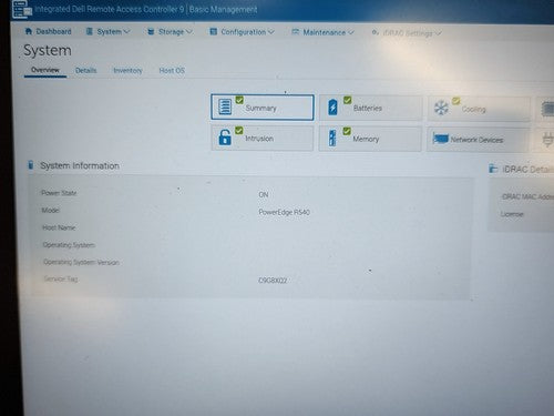 Dell PowerEdge R540 Server 32GB DDR4 RAM Rackmount 2x Bronze 3104