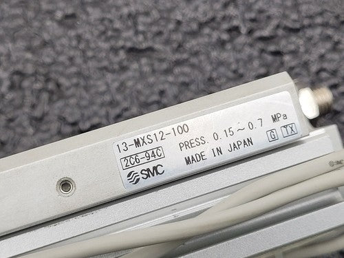 SMC 13-MXS12-100 Pneumatic Linear Slide Guide Table Cylinder D-m9PW Sensors