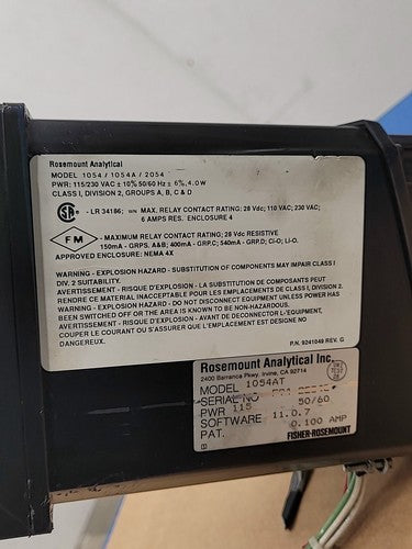 Rosemount Analytical 1054AT Toroidal Conductivity Analyzer Model 1054AT A