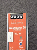 Weidmuller 8951330000 PRO-M Power Supply 24VDC 3A Output 70W DIN Rail Mount
