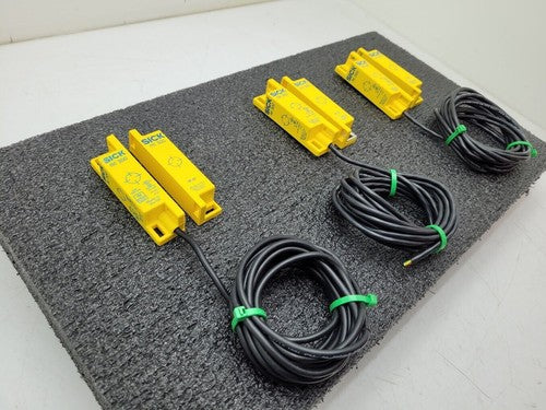 Lot of 3 Sick RE300-DA03P Safety Switch Non Contact w/Actuator 5' Cable 6025080