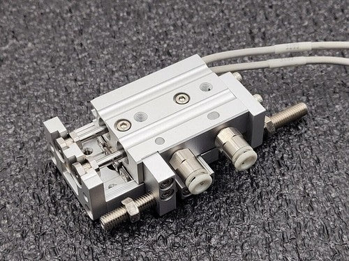 SMC MXS6-10 Pneumatic Dual Rod Cylinder Slide D-F9PW Sensors MXS6-10A-M9PWL-X11