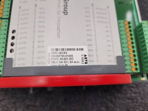 ASYS QDIO 24/24/2 PLC Controller 24VDC 8A 24 Output 24 Input 4 wire encoder IN