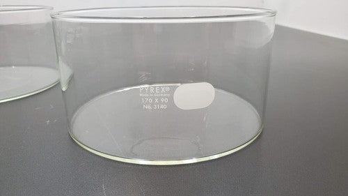 Lot of Pyrex Kimax VWR Borosilicate Glass Cylinder, Beaker, Funnel, Dish, Tongs