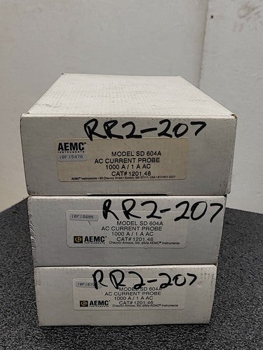 AEMC SD SD 604A AC Current Probe 1000 A / 1 A CAT #1201.46 Clamp Sensor Lot of 3
