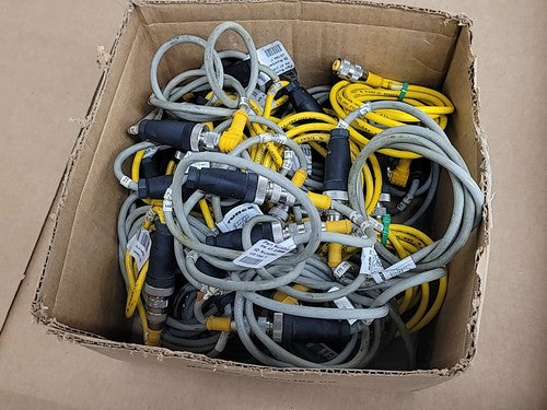 LOT Banner MQDC-415 RA M12 Connector Cable Cordset 26848 Euro Style Quick Barrel
