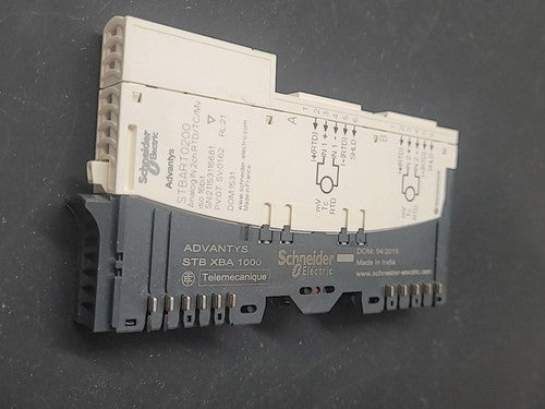 Schneider Electric STBART0200 Advantys Analog Input Module w/ STB XBA 1000 Base