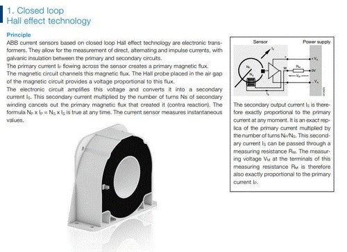 ABB ES2000-8001 Current Sensor Measurement Hall Effect 2000A, 15-24 VDC