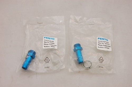 Festo n-3/8-p-13 Barbed Pneumatic Fitting  for 13mm ID Hose - Lot of 2