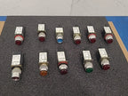 Allen Bradley 800MR Pilot Light Indicator Lot Various Colors Red Green Blue