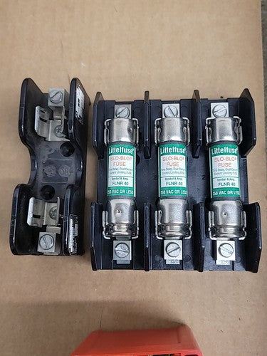 LOT of Bussmann Fusetron Industrial Fuse Holder & BAF-3 FNM Class T Fuses