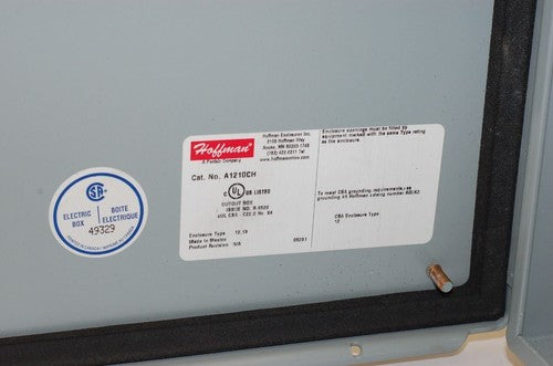 Hoffman A-1210CH Steel Electrical Enclosure, 12" x 10" x 5" (B)