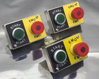 Lot of 3 EMO 100482778 REV A Push Button SS Control Box I/O Panel 8 and 9 pin