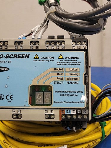 Banner USDINT-1T2 Micro-Screen Safety Light Curtain System + Cables USE824NP2 8"