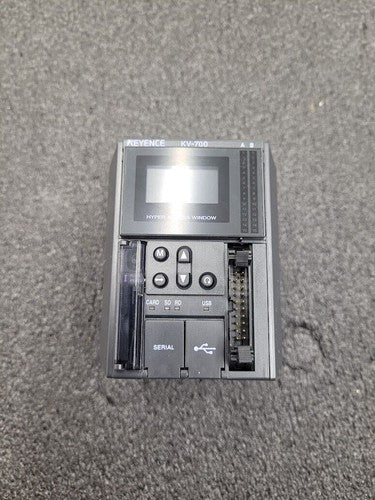 Keyence KV700 KV-700 PLC Open Box, Two End Covers DIN Rail Mount, USB, Serial