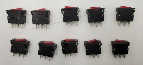 Lot of 10 Tyco Potter & Brumfield W51-A121B1-5 Thermal Circuit Breaker 5A 125VAC