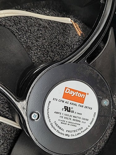 Dayton 2RTK9 AC Axial Fan Round 10" Diameter 115V 870CFM Industrial Cooling