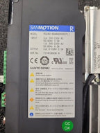 Sanyo Denki AC Servo Motor Q2AA07020DXS2L w/ Servo Drive RS2A01A8AA0046B2PL1