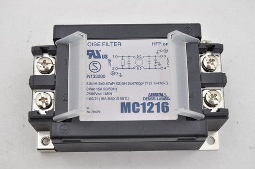 Densei Lambda MC1206 250VAC 6A Line Noise Filter - Lot of 4