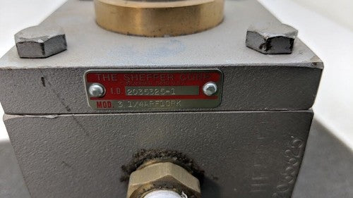 Sheffer 2035325-1 Pneumatic Cylinder 3.25" Bore 1" Stroke 3 1/4ARF1CRK 1/4 input