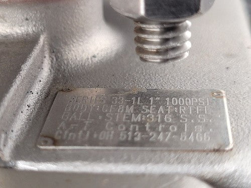 A-T Controls Series 33-1T 1" 1000PSI 3-Way Valve Air Triad Controls 2R40DA B